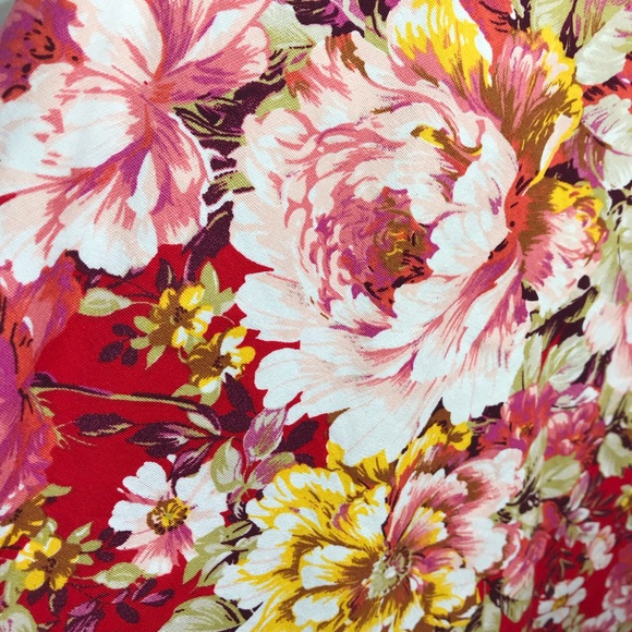 Lindy Bop Ophelia dress red floral size S - Picture 5 of 5